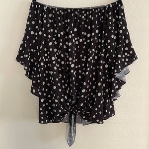 Off the shoulder polka dot top